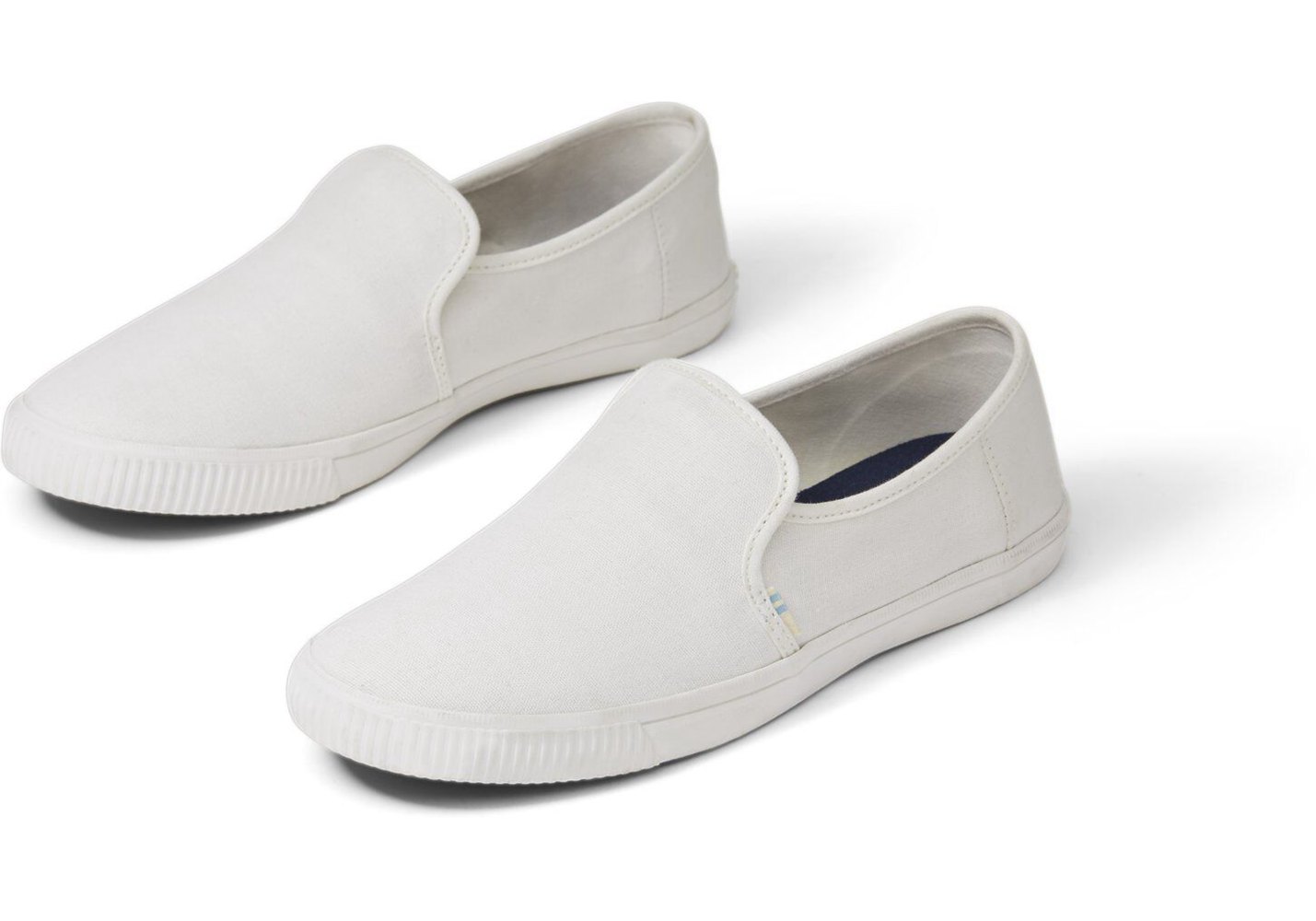 Toms Slip On Damskie Białe - Clemente - 25LNUYRHX